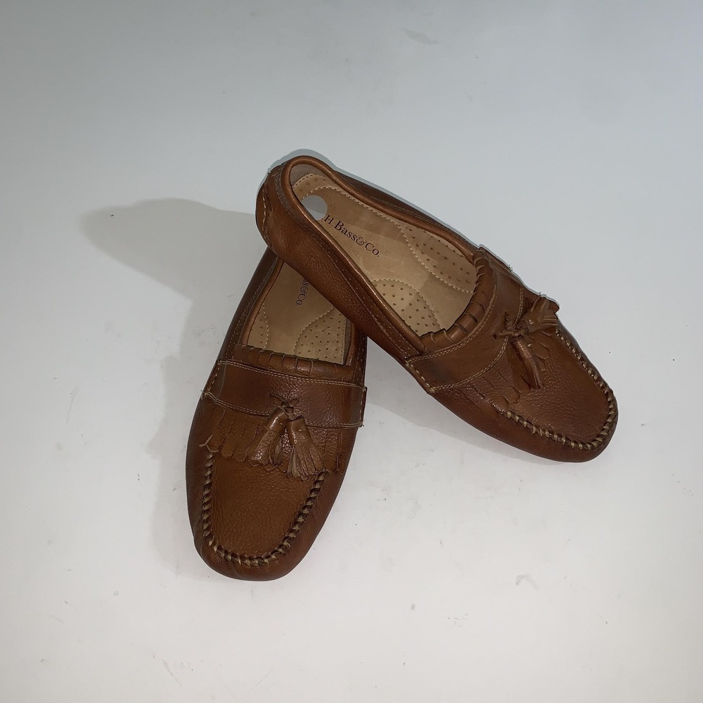 G.H. Bass & Co. Shoes Mens 9 Brown Leather Driving Moc Lloyd Loafers